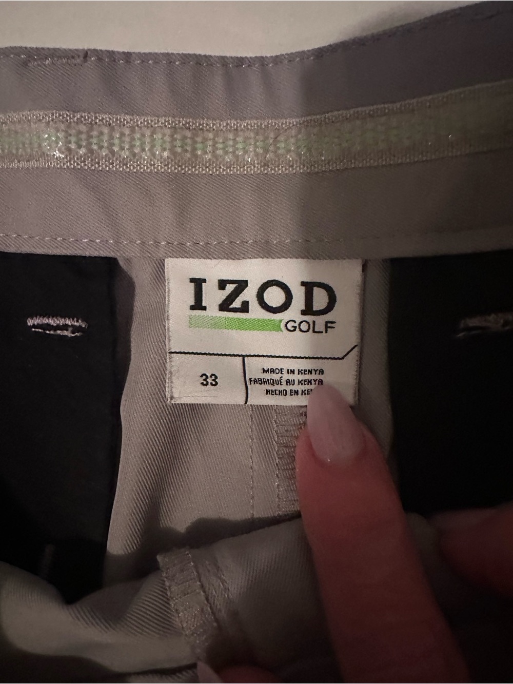 IZOD Golf Men’s Performance Shorts Gray Size 33 - Picture 2 of 4